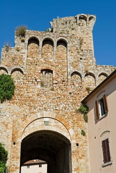 The tower in Massa Marittima in Italy