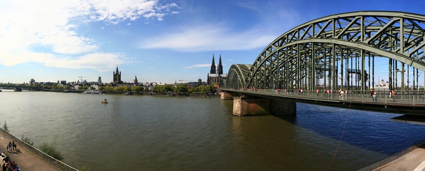 Hohenzollern Bridge and Cologne Cathedral