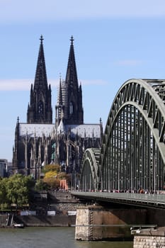 Hohenzollern Bridge and Cologne Cathedral
