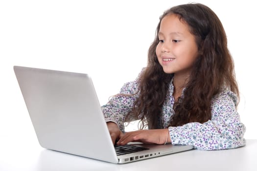 Girl with laptop