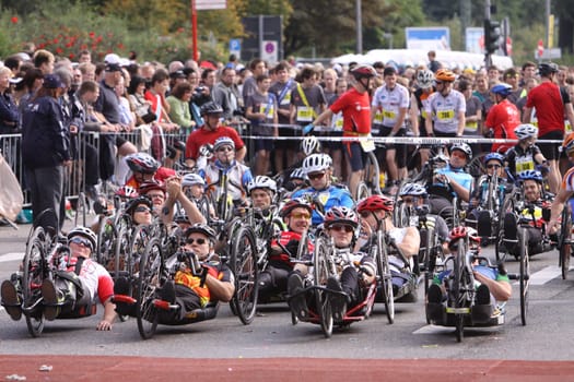Hindbiker at the Cologne Marathon