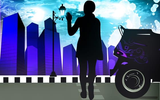 Female coming to the bike