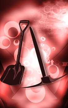 Shovel and pick axe