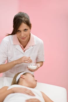 Body care - woman cosmetics treatment