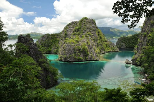 The famous Kayangan Lake in Palawan / Philippines