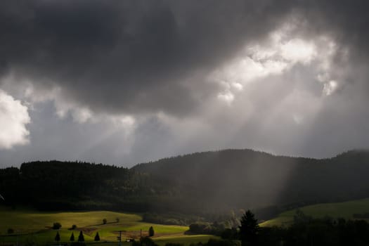 Rays of sunshine over the Black Forest