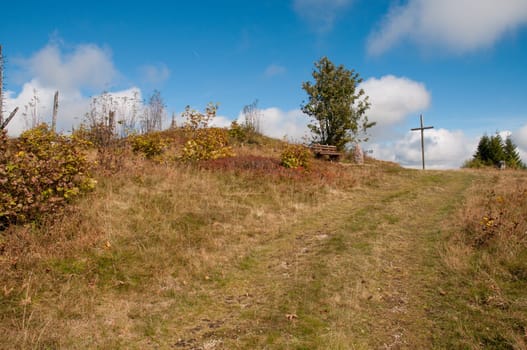 Summit cross in the Black Forest