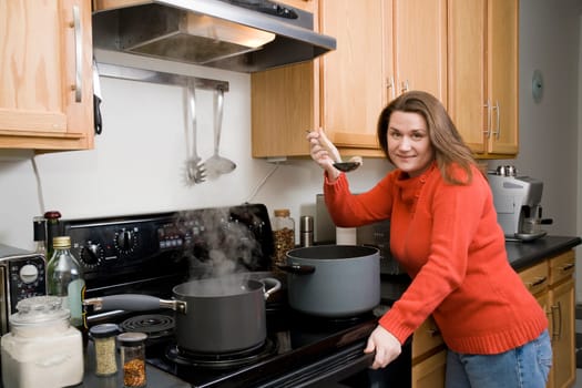 Cooking dinner