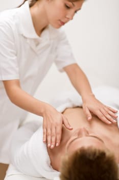 Man cosmetics - massage at spa