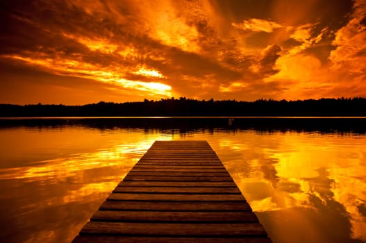 Sunset at the lake