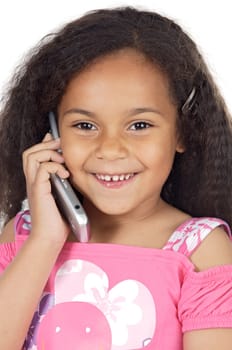 girl speaking on the telephone