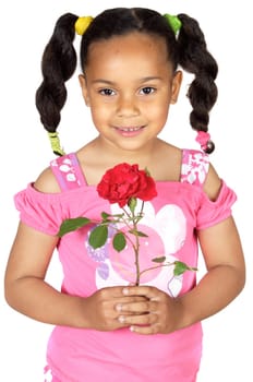Girl whit red rose