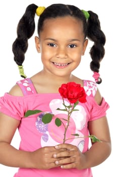 Girl whit red rose