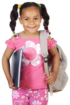 adorable girl studying