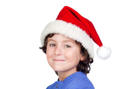 Funny child with Santa hat