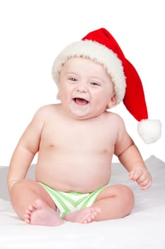Beautiful baby with blue eyes
