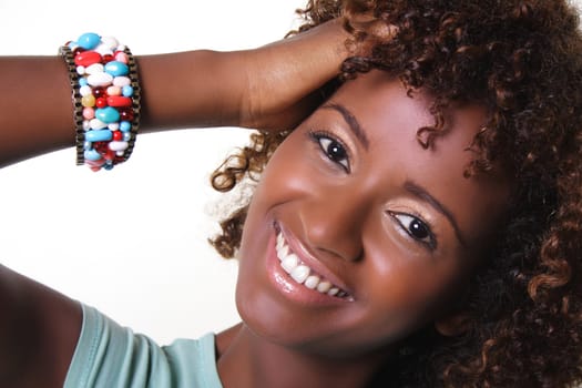 African woman with bracelet