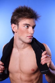 Man with towel