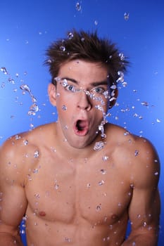Man with water