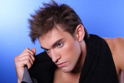 Man with towel