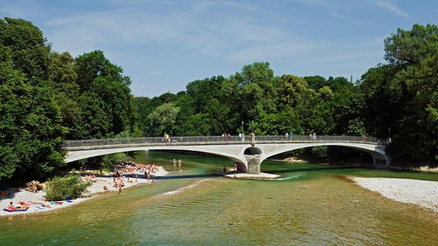 Summer on Munich's Isar