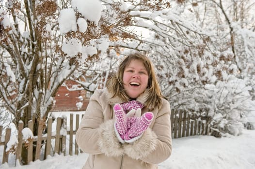 Woman on winter
