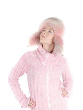 Beutiful woman in pink