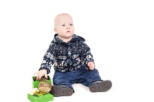 Little boy in studio
