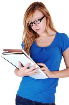 Young girl reading.