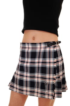 Girl in skirt.