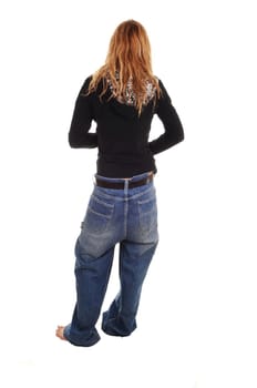 Girl loosing pants.