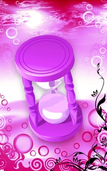 Illustration of a wooden hour glass