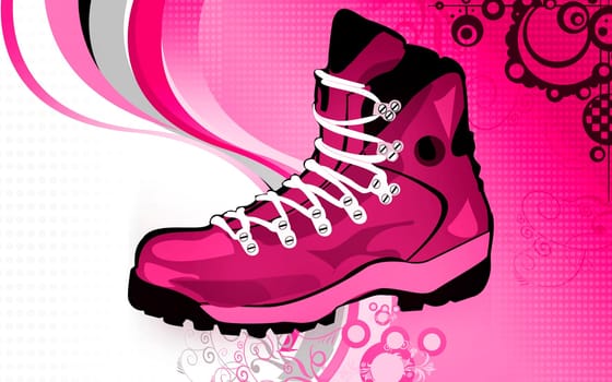 Illustration of a leather boot