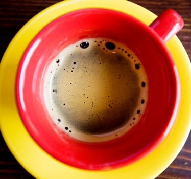 Coffee in red cup