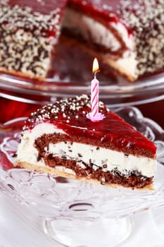 Stracciatella birthday cake