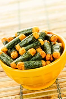 Rice and seaweed crackers Nori Maki