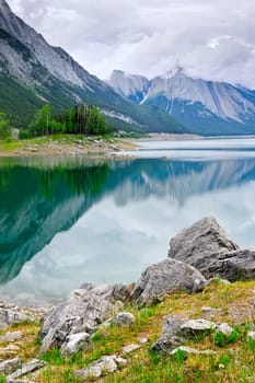 Mountain lake in Jasper National Park