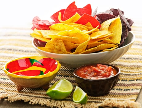 Tortilla chips and salsa