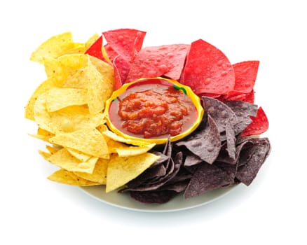 Tortilla chips and salsa
