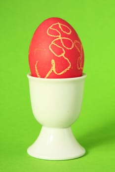 Red egg with inscription Egg