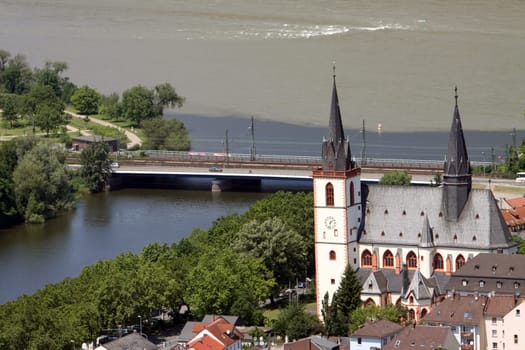 Nahe estuary with Basilica of St. Martin
