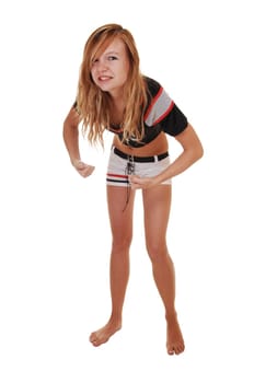 Soccer gir angryl.