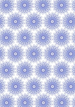blue seamless flower pattern