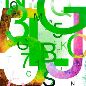 Number Letter Background Old