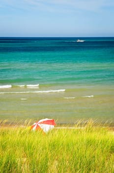 Sand dunes at beach