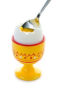 Soft boiled egg in cup