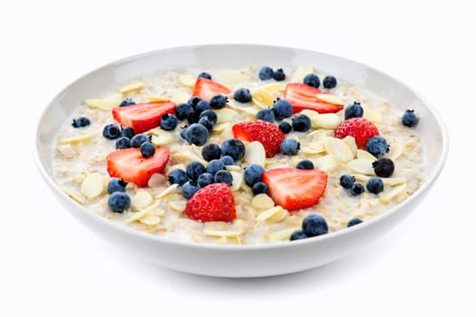 Bowl of oatmeal with berries