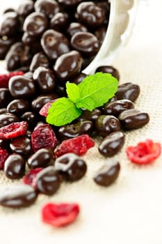 Chocolate covered cranberries