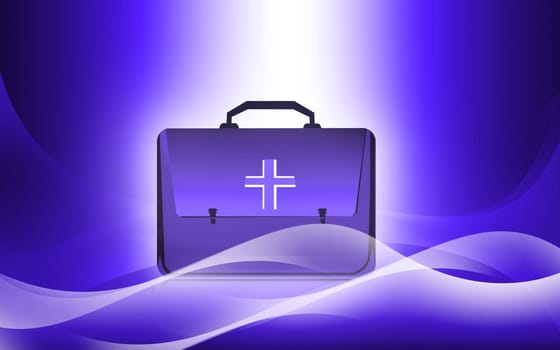 first aid bag with redcross symbol