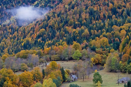 Refuge of mountain in the national park